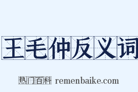 王毛仲反义词是什么意思的图片